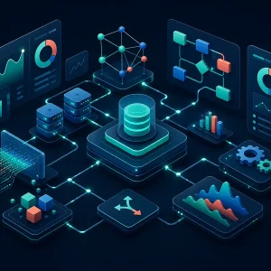 Veri ve iş otomasyonu kapağı / Data and business automation cover